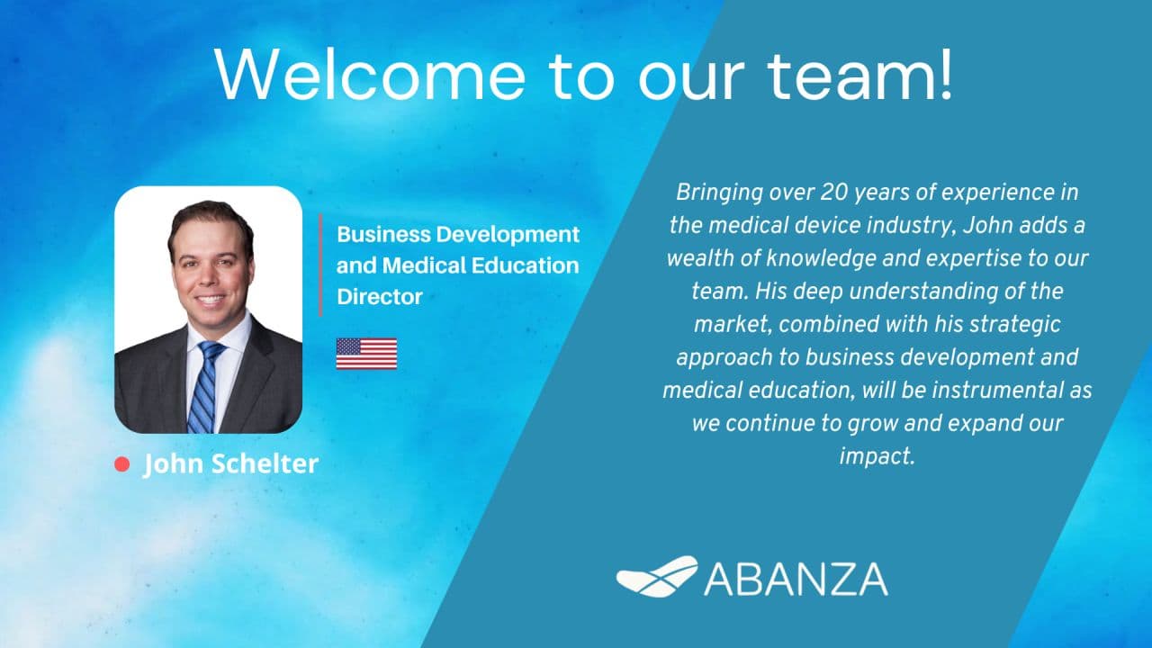 ABANZA Welcomes John Schelter as Business Development and Medical Education Director